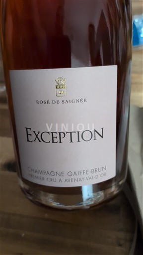 Champaña Champán Premier Cru Champagne Gaiffe-Brun Exception 2020
