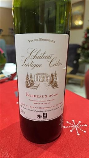 Bordeaux Château Lartigue Cèdres 2024