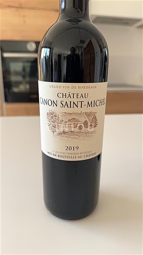 Vin Rouge sec Château Canon Saint-Michel 2019 France Bordeaux AOC