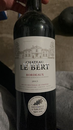 Bordeaux Château Le Bert 2015