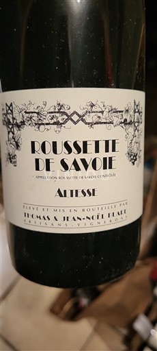 Saboya y Bugey Roussette de Saboya Thomas & Jean-Noël Blard Altesse Sin añada