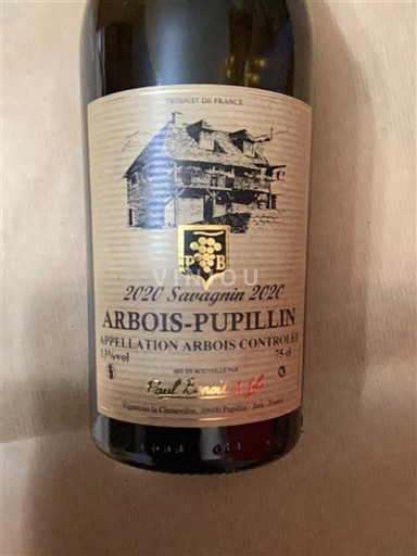 Jura Arbois-Pupillin Paul Benoit & Fils Savagnin 2020