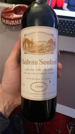 Bordéus Saint-Émilion Grand Cru Grand Cru Classé Château Soutard 1986