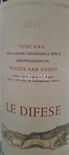 Toscane Niet gespecificeerd Tenuta San Guido Le Difese 2016
