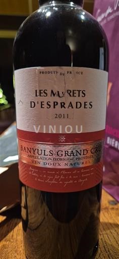 Roussillon Banyuls Grand Cru Les Murets d'Esprades 2011
