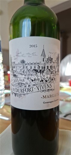 Bordeaux Margaux Durfort-Vivens Le Relais de Durfort-Vivens 2015
