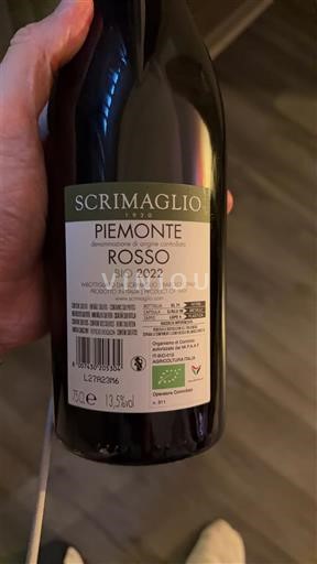 Piemonte Scrimaglio Rosso Bio 2022