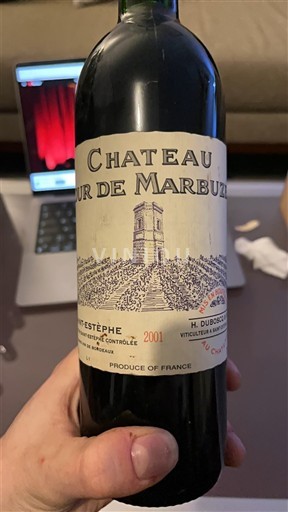 Bordeaux Saint-Estèphe Château Tour de Marbuzet 2001