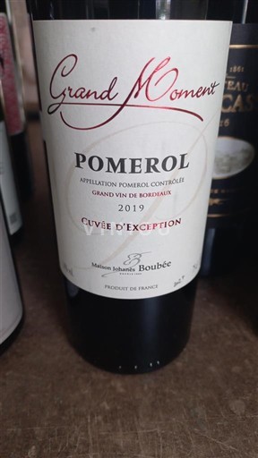 Burdeos Pomerol Maison Johannes Boubée Grand Moment d'Exception 2019