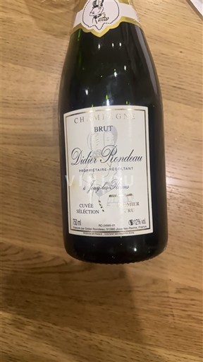 Champaña Champán Didier Rondeau Sélection Sin añada