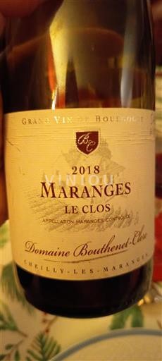 Burgundsko Maranges Domaine Bouthenet-Clerc Le Clos 2018