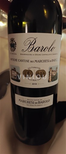 Piemonte Barolo Antiche Cantine dei Marchesi di Barolo 2018