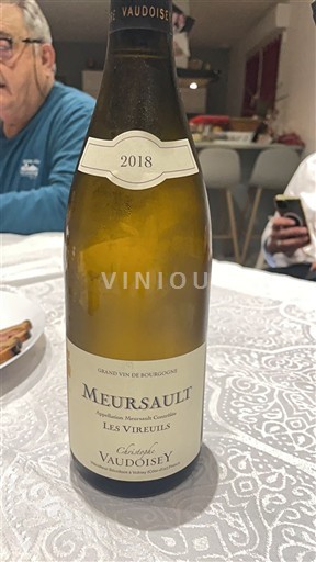 Bourgogne Meursault Célestin Vaudoisey Les Vireuils 2018