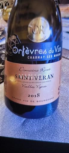 Burgundsko Saint-Véran Domaine Rivet Vieilles Vignes 2018
