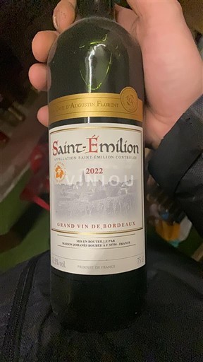 Vine Rouge sec Vigne d'Augustin Florent 2022 Frankrig Bordeaux Saint-Émilion AOC