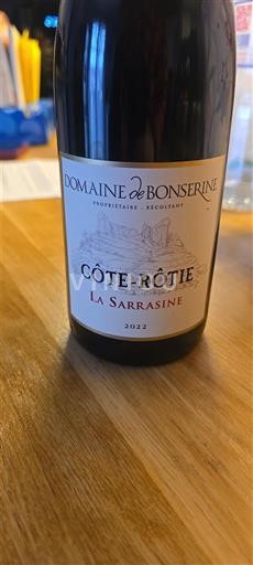 Vinhos Rouge sec La Sarrasine Domaine Bonserine 2022 França Vale do Ródano Côte-rôtie AOC