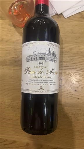 Vine Rouge sec Château Pain de Sucre 2021 Frankrig Bordeaux Côtes-de-bourg AOC