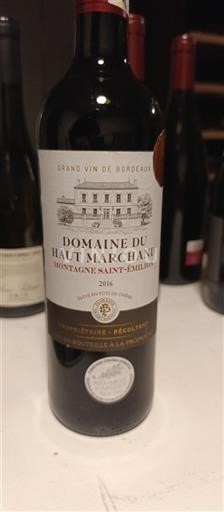 Bordeaux Montagne-saint-émilion Domaine Haut Marchand 2016