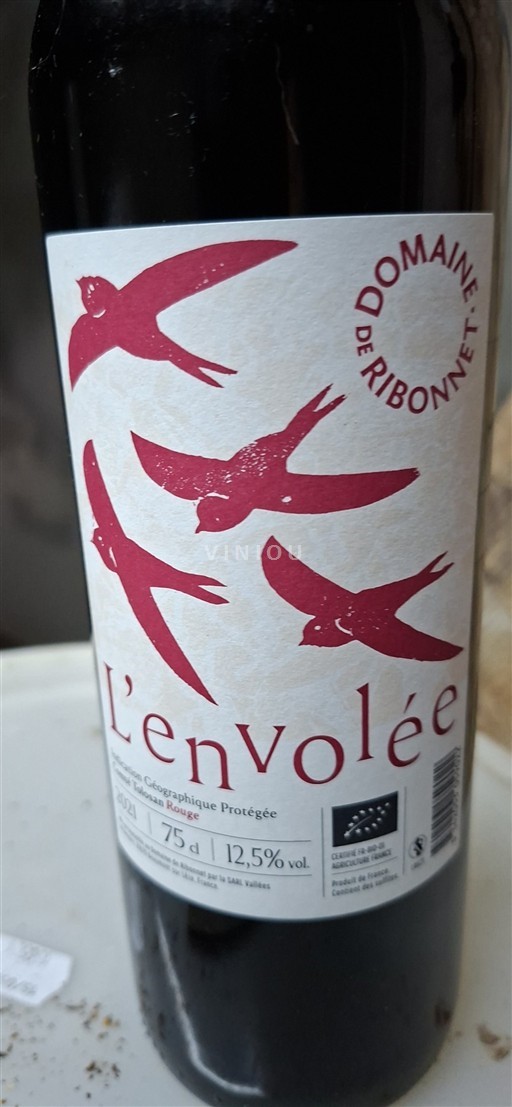 Sydväst Comté tolosan Domaine Ribonnet L'envolée 2021