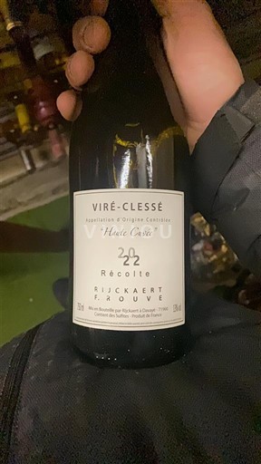 Bourgogne Viré-clessé Rijckaert Frouve Hors Combe 2022