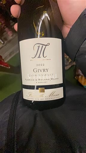 Burgundi Givry Fabrice et Roland Masse Quintessence 2022