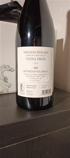 Trentino-Alto Adige Teroldego Rotaliano De Vescovi Ulzbach Vigna Fron 2019
