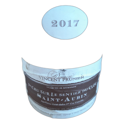 Burgundy Saint-Aubin Domaine Vincent Prunier 1er Cru Sur Le Sentier du Clou 2017