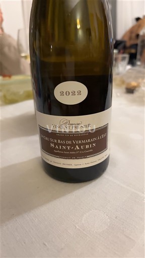 Burgundsko Saint-Aubin Premier Cru Domaine Vincent Prunier Premier Cru Sur Bas de Vermarain à l'Est 2022