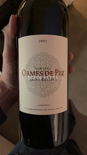 Bordeaux Saint-Estèphe Château Ormes de Pez 2007