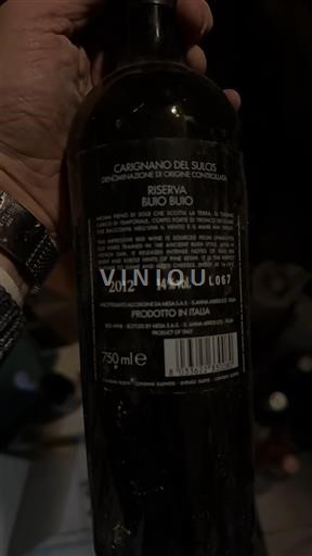 Sardinia Carignano del Sulcis Mesa Buio Buio Riserva 2012