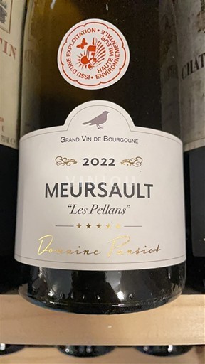 Bourgogne Meursault Domaine Pansiot Les Pellans 2022