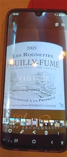 Údolí Loiry Pouilly-fumé Pierre Archambault Les Rognettes 2005