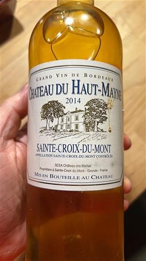 Burdeos Sainte-Croix-Du-Mont Château Haut-Mayne 2014