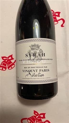 Alpes và các vùng Rhodanien Collines rhodaniennes Vincent Paris Sélection 2017