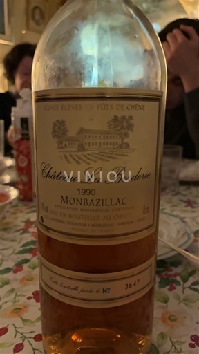 Tây Nam Monbazillac Château La Borderie élevée en fûts de chêne 1990