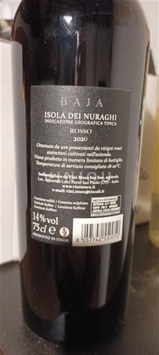 Sardinie Nespecifikováno ViniMura Baja 2020