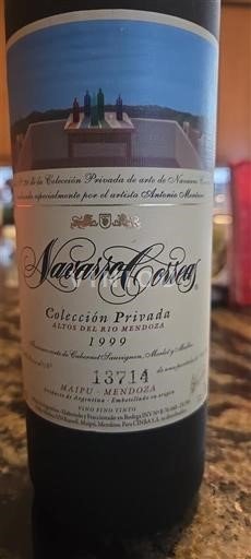Mendoza Non specificato Navarro Correas Colección Privada Altos del Río Mendoza 1999