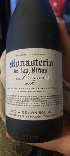 Aragonie Cariñena Monasterio de las Viñas Reserva 2006