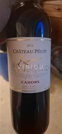 Lounais-Ranska Cahors Château Pécot Expression 2012