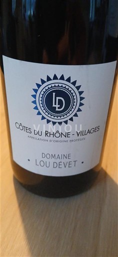 Rhônen laakso Côtes-du-rhône-villages Domaine Lou Dévet Ei vuosikertaa