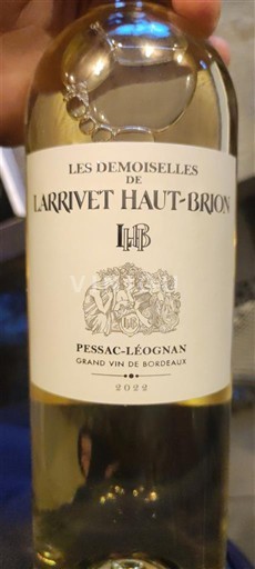 Bordeaux Pessac-Léognan Larrivet Haut-Brion Les Demoiselles de Larrivet Haut-Brion 2022