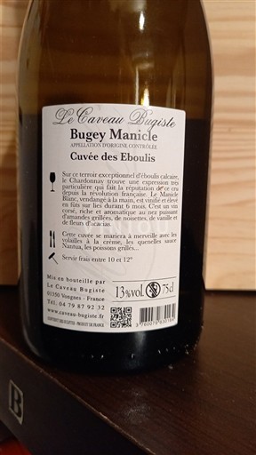 Saboya y Bugey Bugey Le Caveau Bugiste des Éboulis Manicle 2022