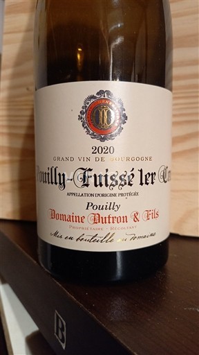 Wines Blanc sec Pouilly-Fuissé 1er Cru Pouilly Domaine Tron & Fils 2020 France Burgundy Pouilly-Fuissé AOC Premier Cru