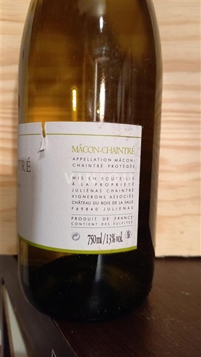 Burgundy Mâcon and Mâcon-Villages Château Bois de la Salle Chaintré 2017