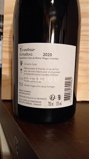 Rona dolina Ni doloceno La Cave la Comtadine Comtesse 2020