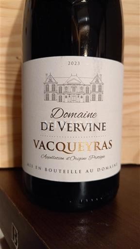 Viinit Rouge sec Domaine Vervine 2023 Ranska Rhônen laakso Vacqueyras AOC