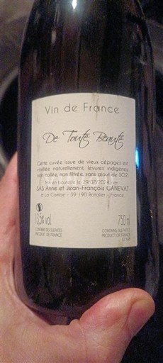 Jura Anne et Jean-François Ganevat De Toutes Beautés 2024