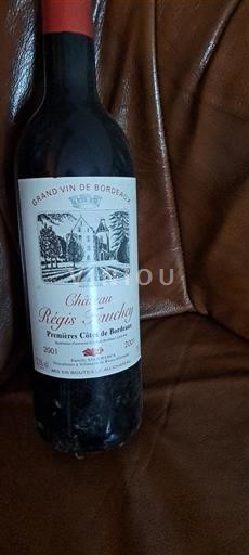 Viinit Rouge sec Château Régis Laugéy 2001 Ranska Bordeaux Premières-Côtes-de-Bordeaux AOC