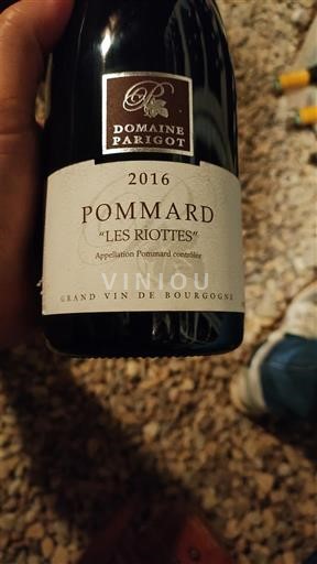 Burgundi Pommard Domaine Parigot Les Riottes 2016