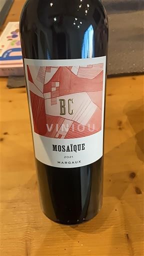 Vine Rouge sec Mosaïque BC 2021 Frankrig Bordeaux Margaux AOC